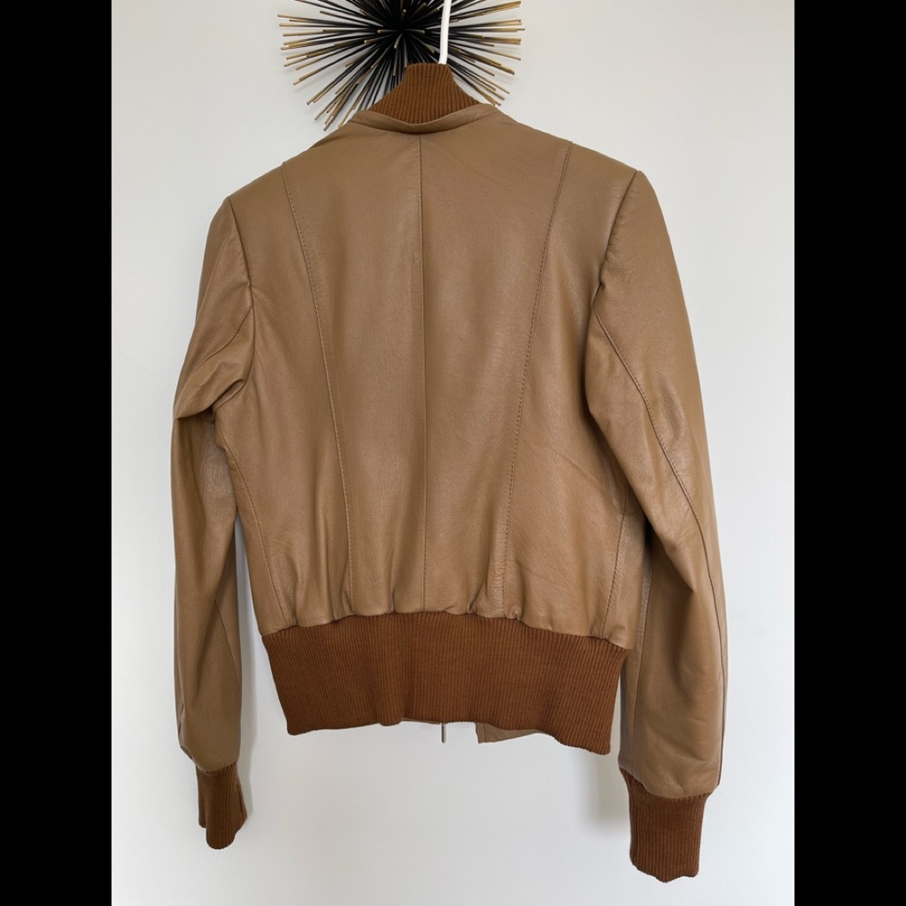LEATHER bomber jacket - Picture 3 of 10